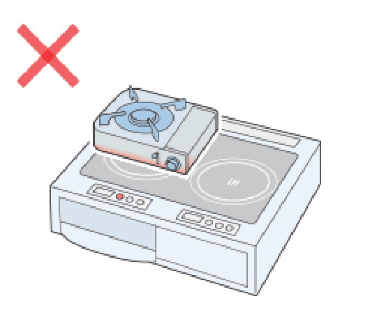 電磁調理器上で使用しない